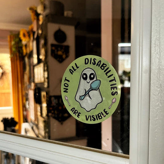 Not All Disabilities Are Visible Ghost Window Sticker