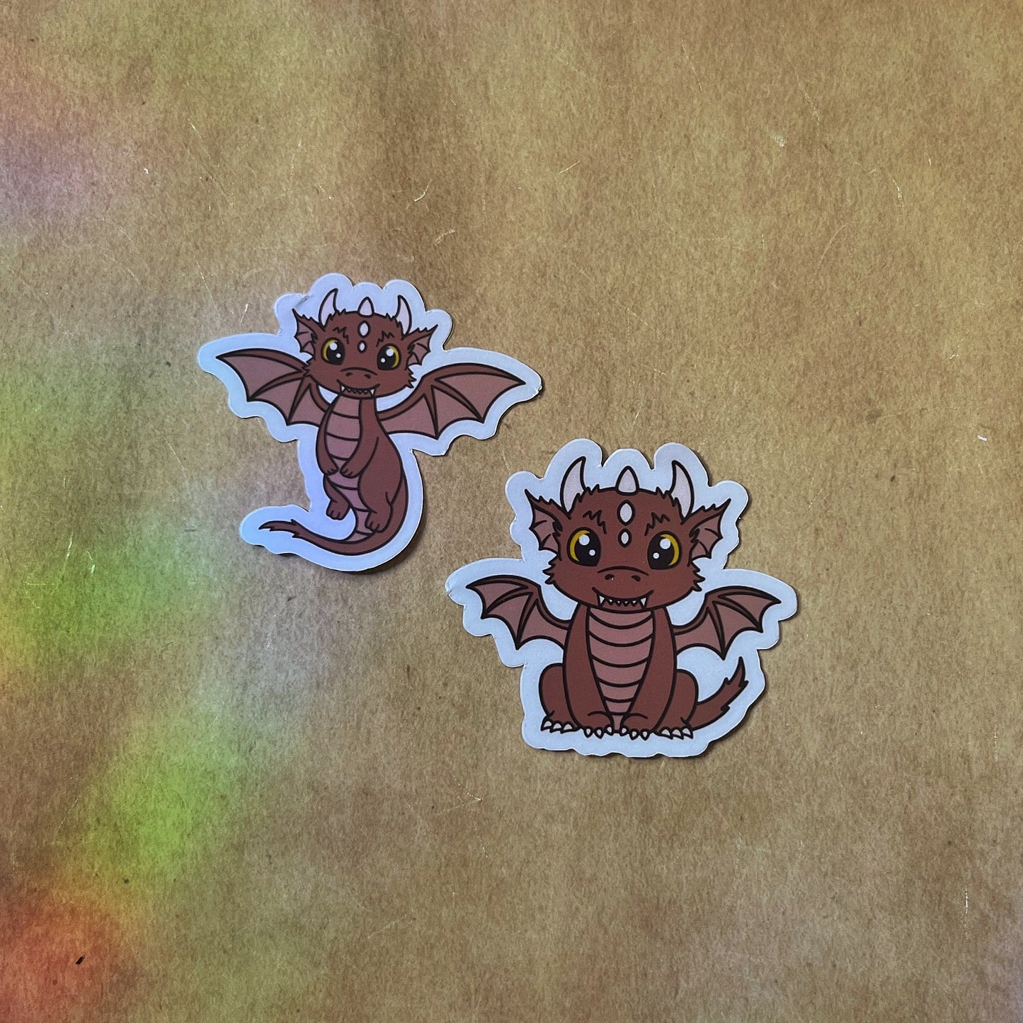 Halloween Dragon Character Sticker Pair