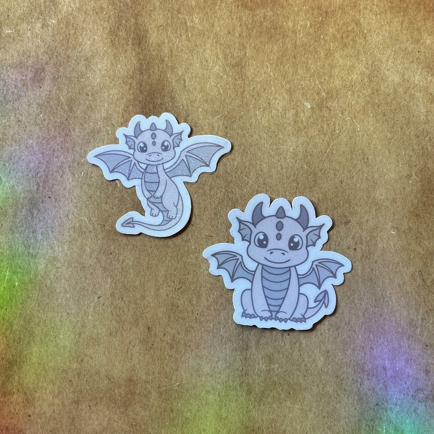 Halloween Dragon Character Sticker Pair