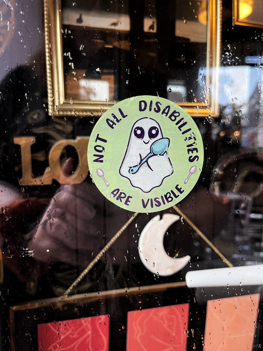 Not All Disabilities Are Visible Ghost Window Sticker