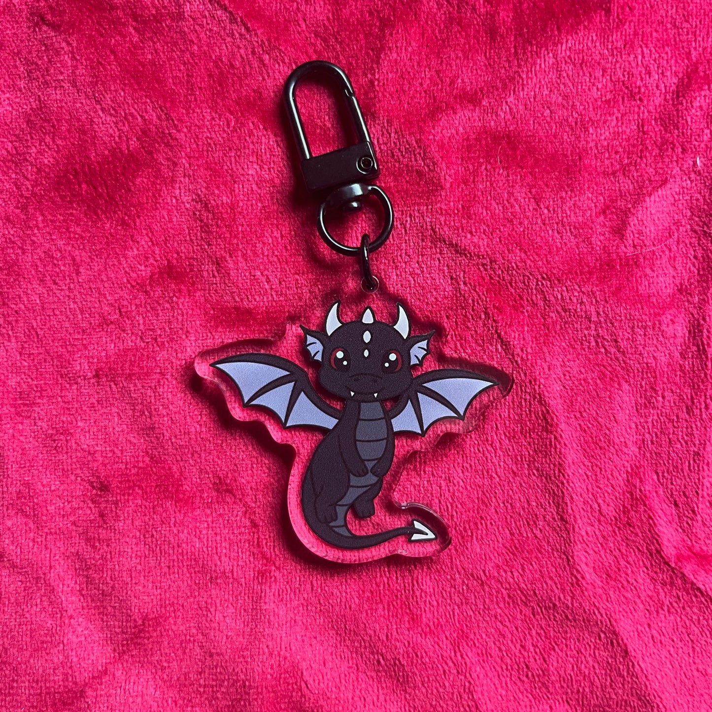 Halloween Dragon Acrylic Key Ring