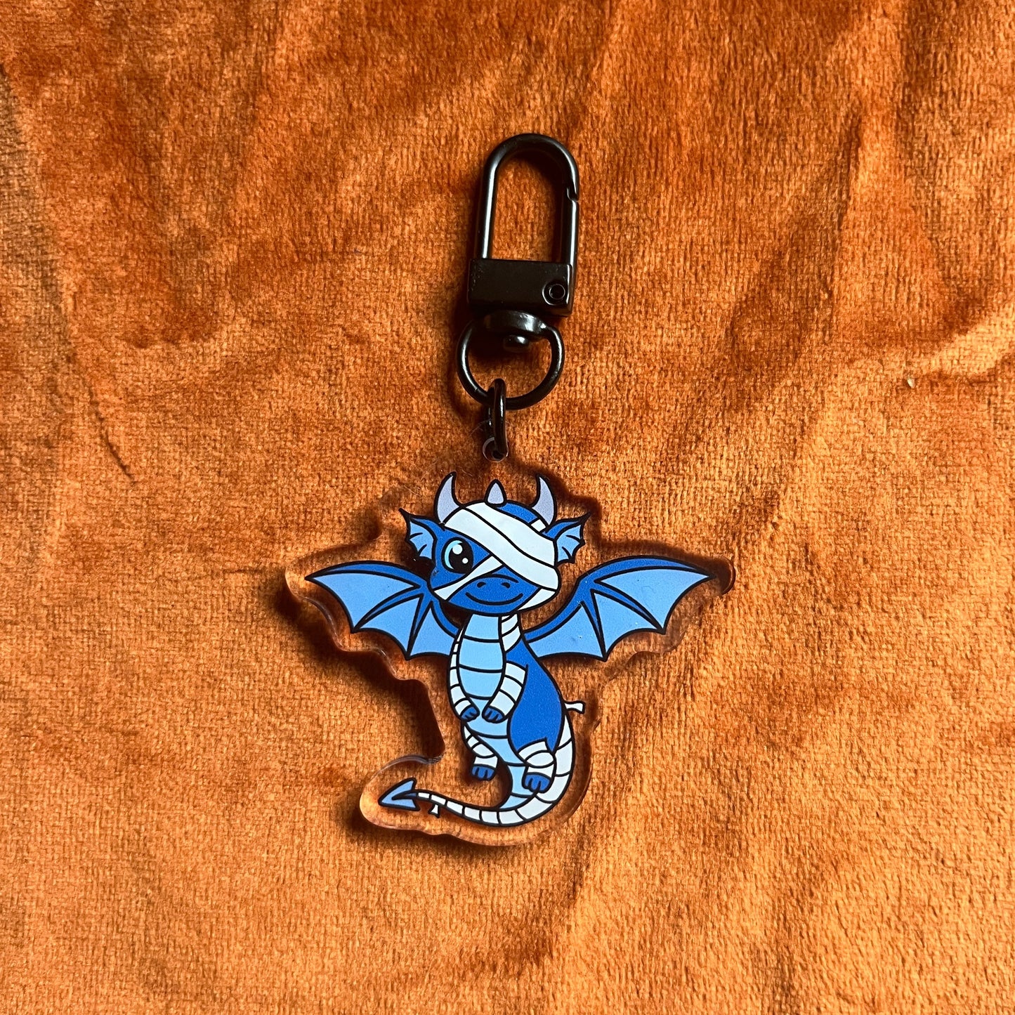 Halloween Dragon Acrylic Key Ring