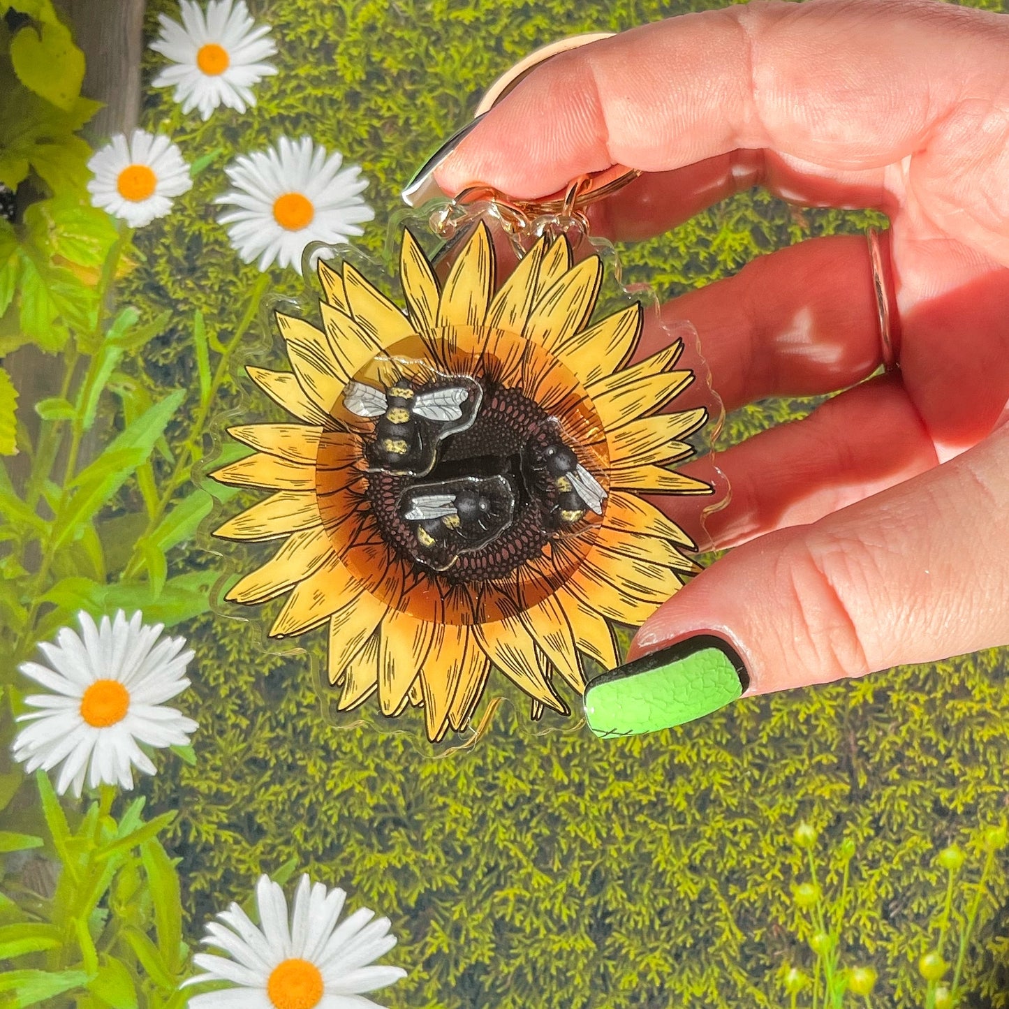 Sunflower Shaker Keyring