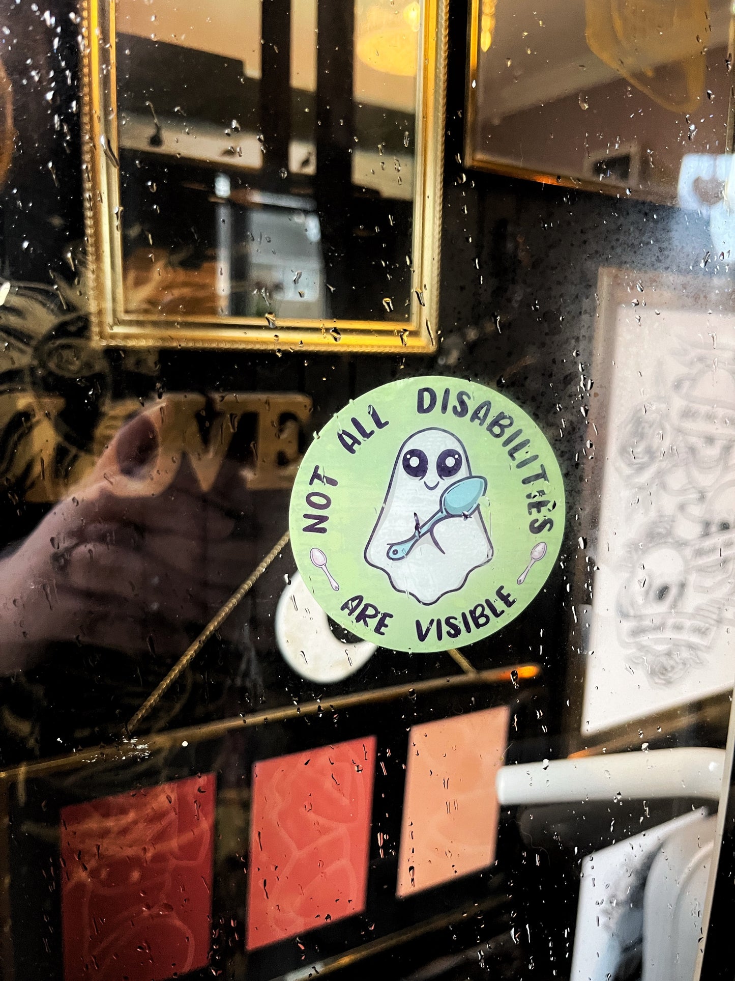 Not All Disabilities Are Visible Ghost Window Sticker