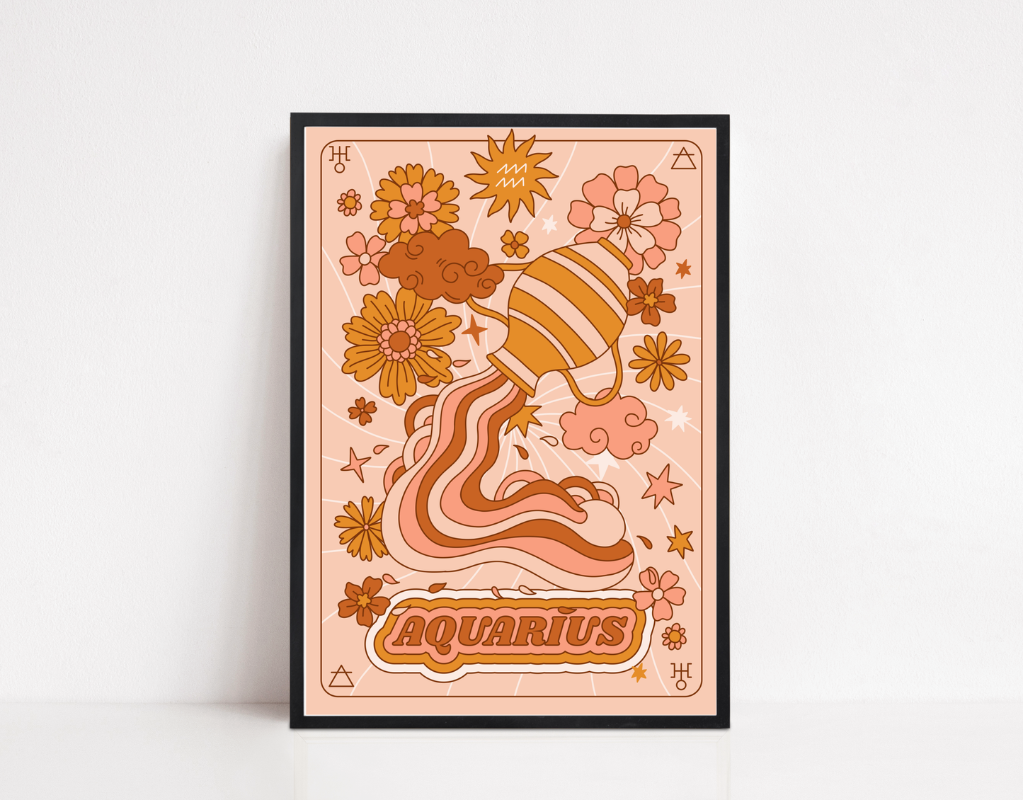 Groovy Pink Astrology Art Print