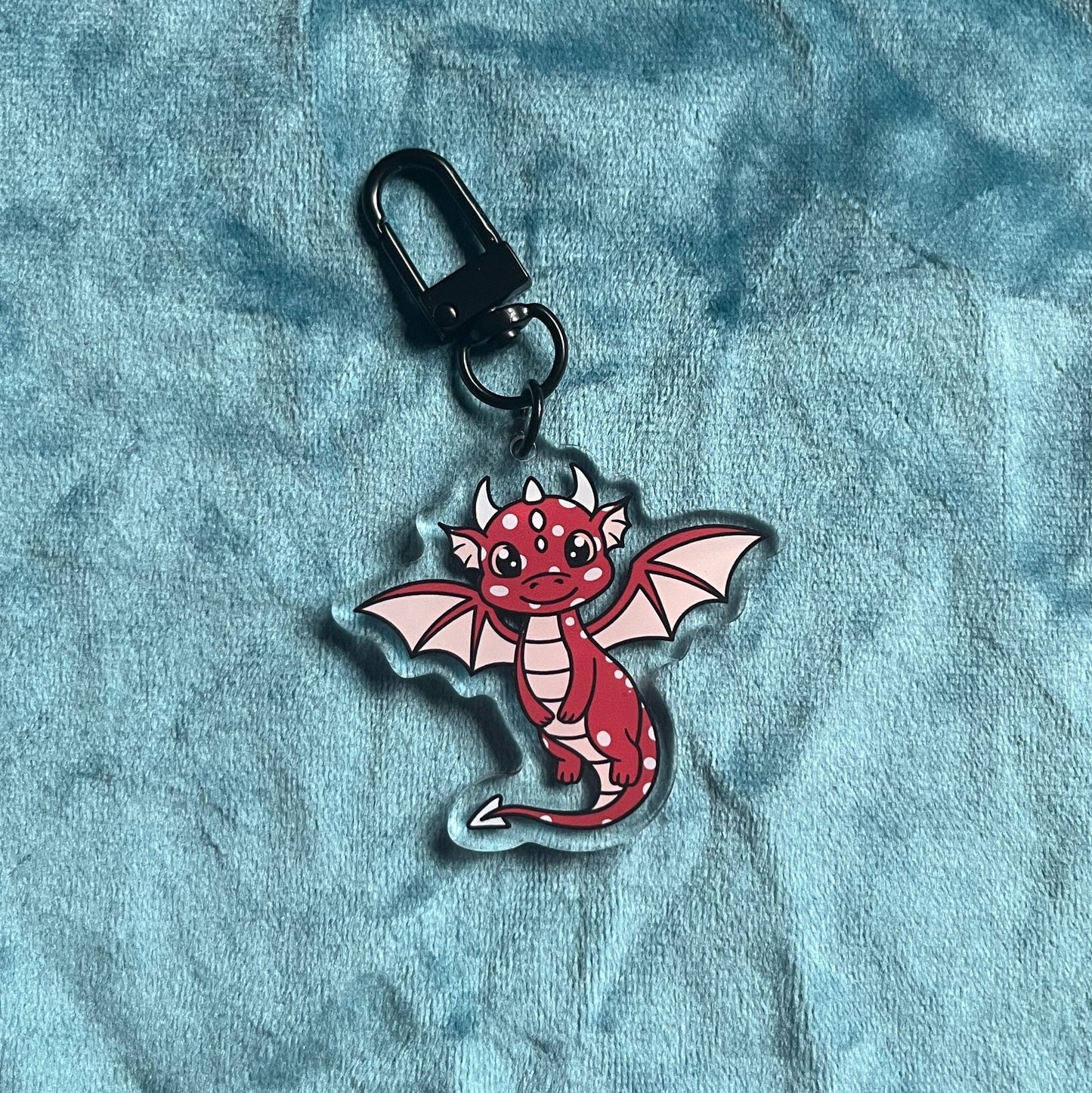 Halloween Dragon Acrylic Key Ring