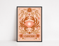 Groovy Pink Astrology Art Print