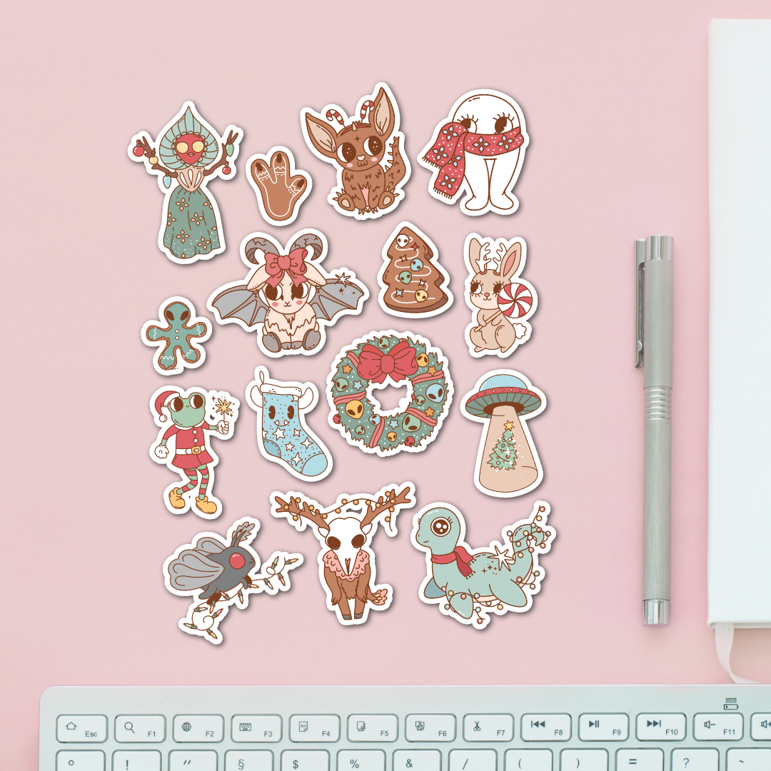 Christmas Cryptids Favourites Sticker Pack