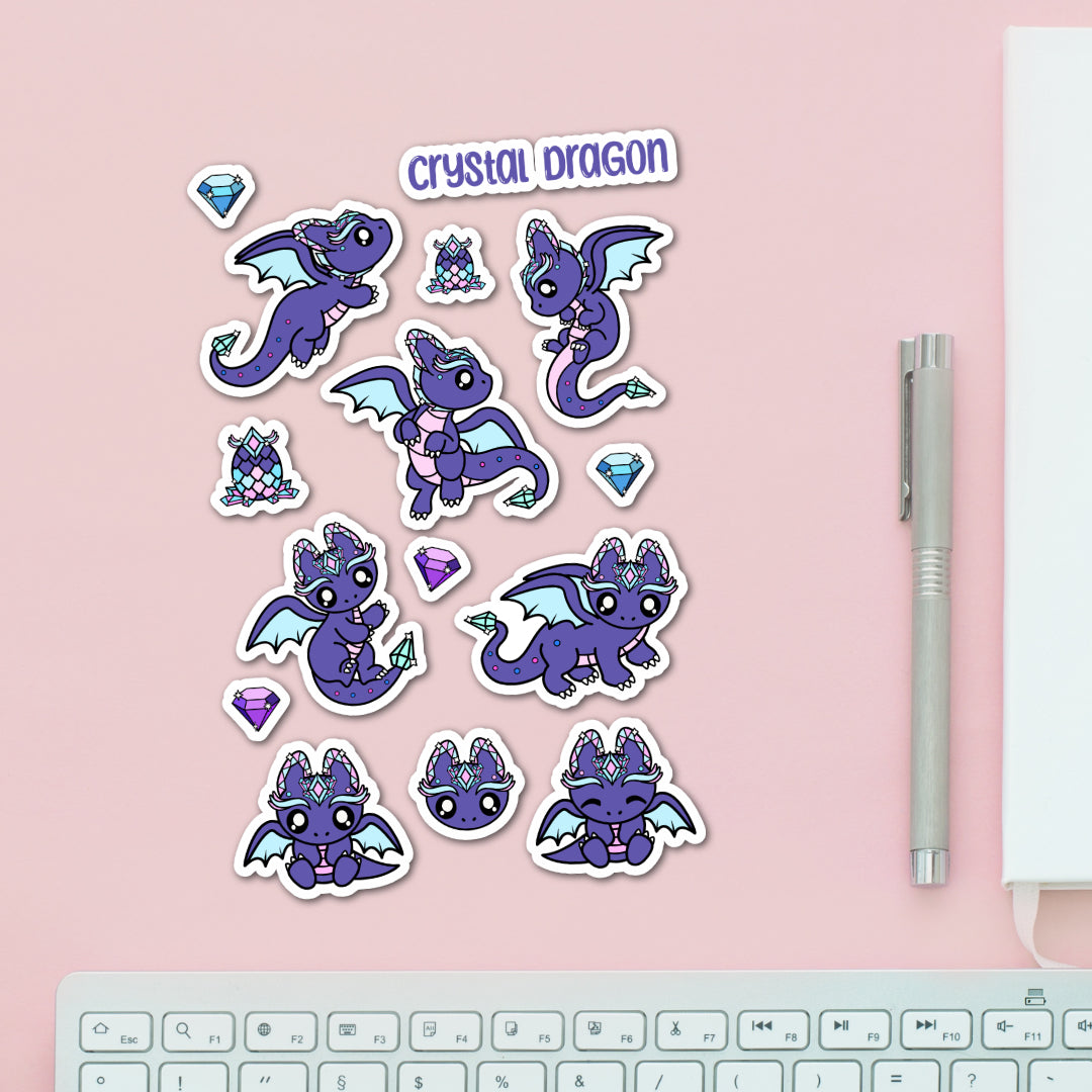 Crystal Dragon Sticker Pack