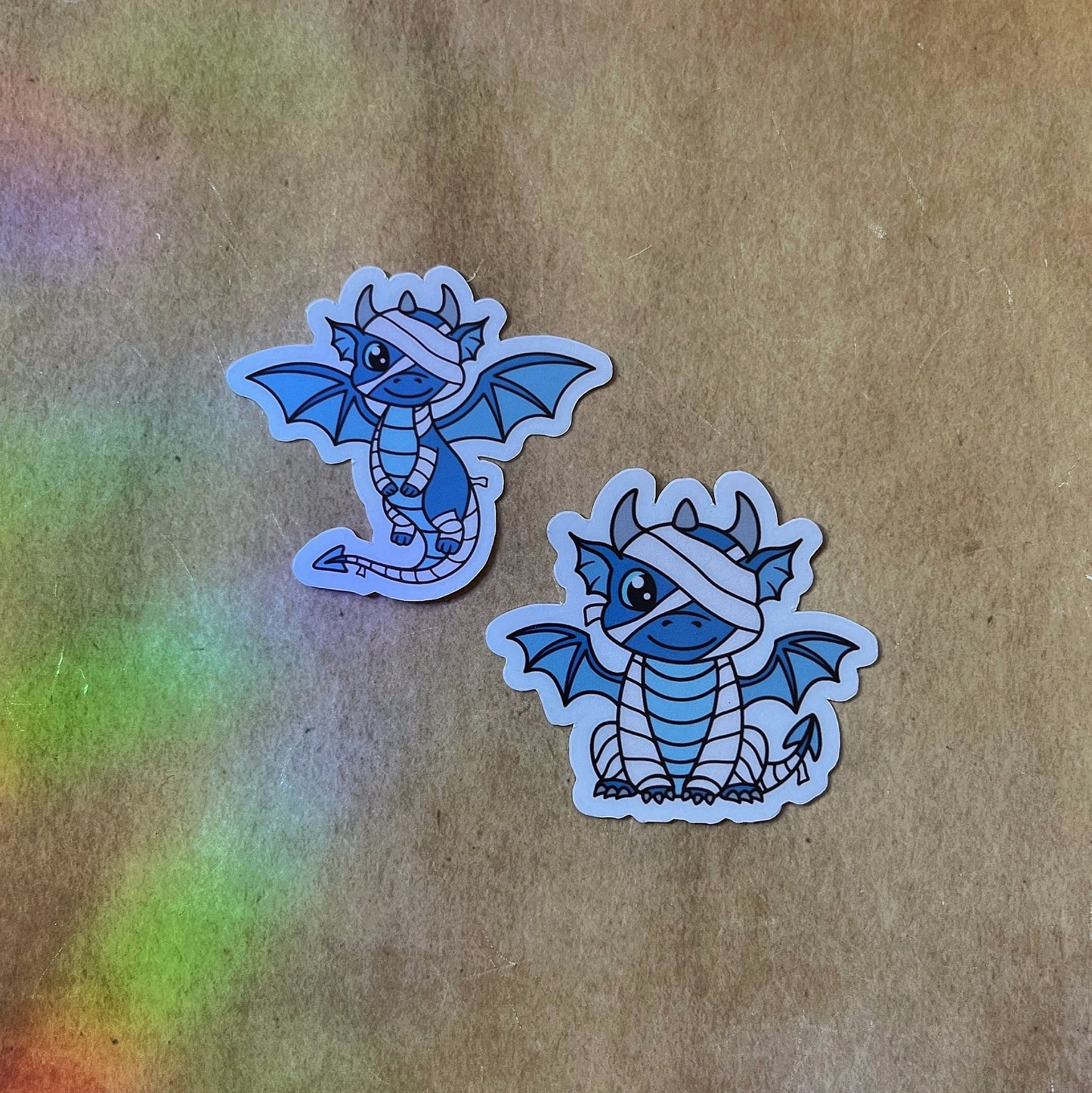 Halloween Dragon Character Sticker Pair