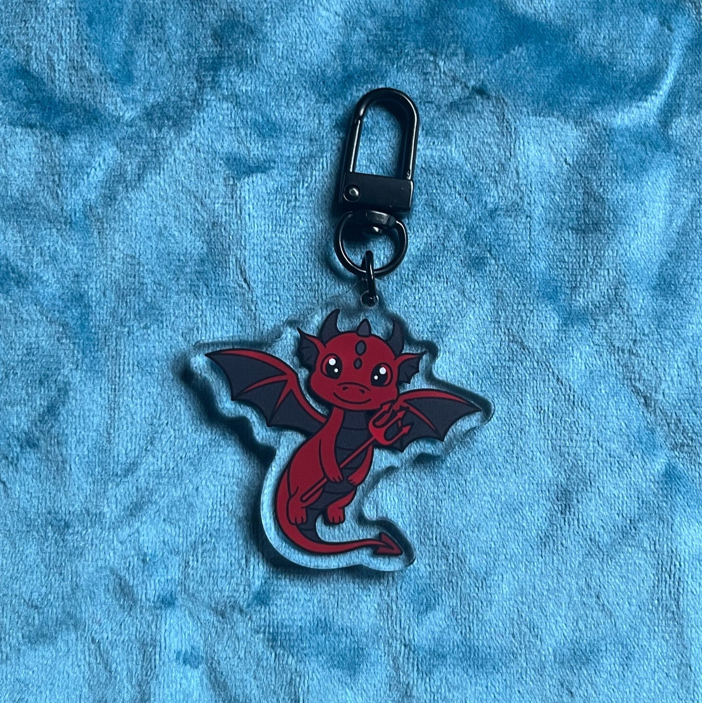 Halloween Dragon Acrylic Key Ring