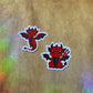 Halloween Dragon Character Sticker Pair