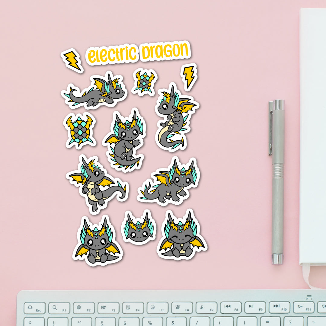 Electric Dragon Sticker Pack