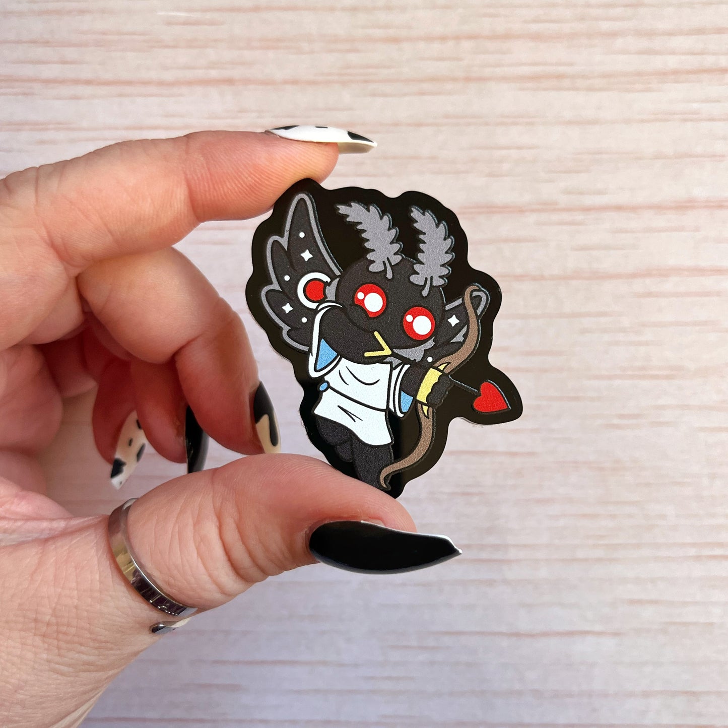 Mothman Cupid Acrylic Pin