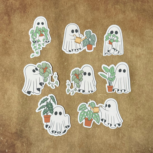 Ghosts with Plants Sticker Pack