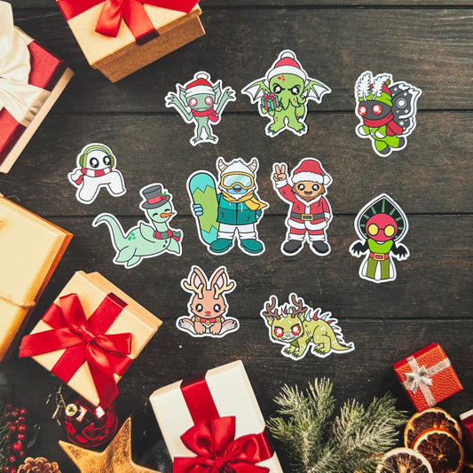 Christmas Cryptid Sticker Pack