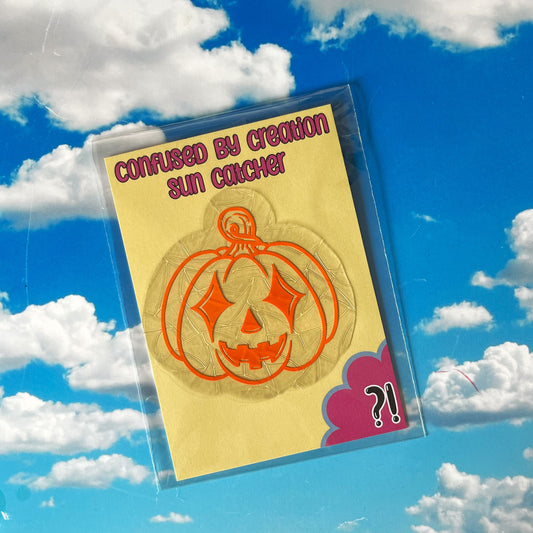 Diamond Eyed Pumpkin Suncatcher