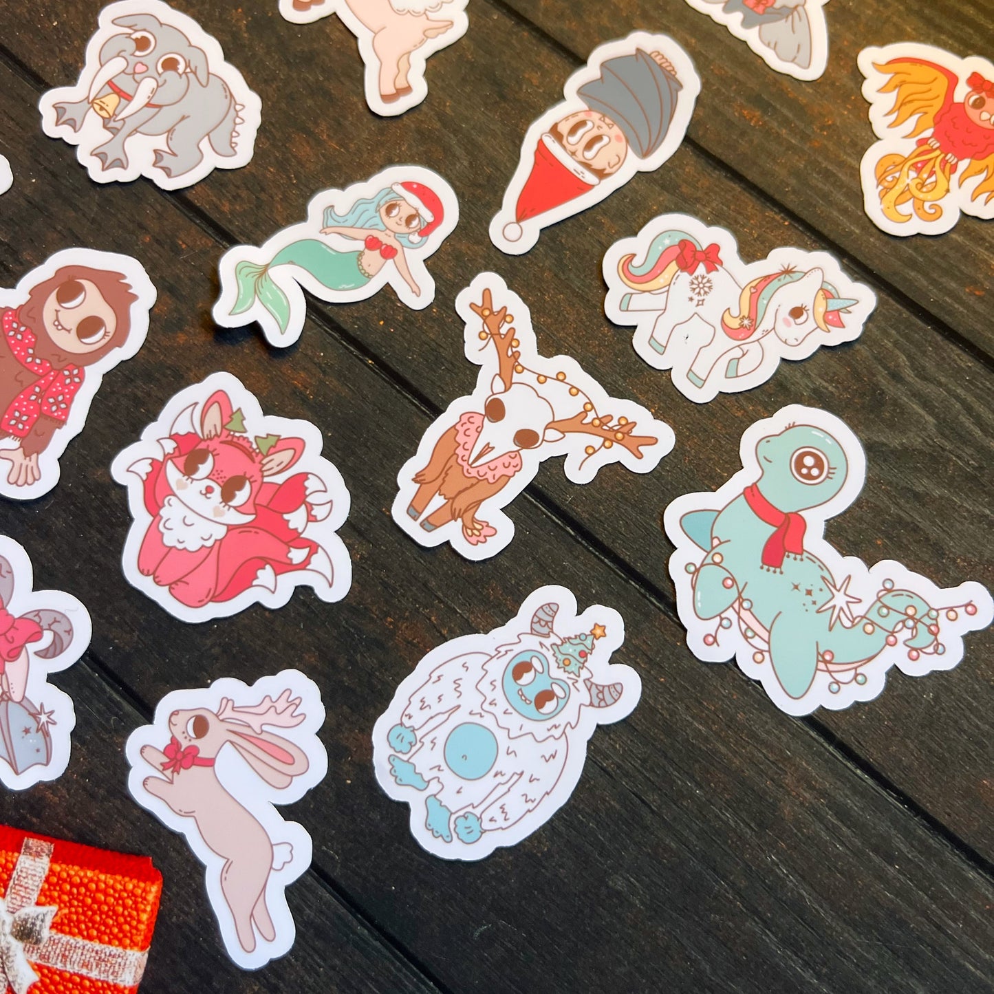 Christmas Cryptids Sticker Pack