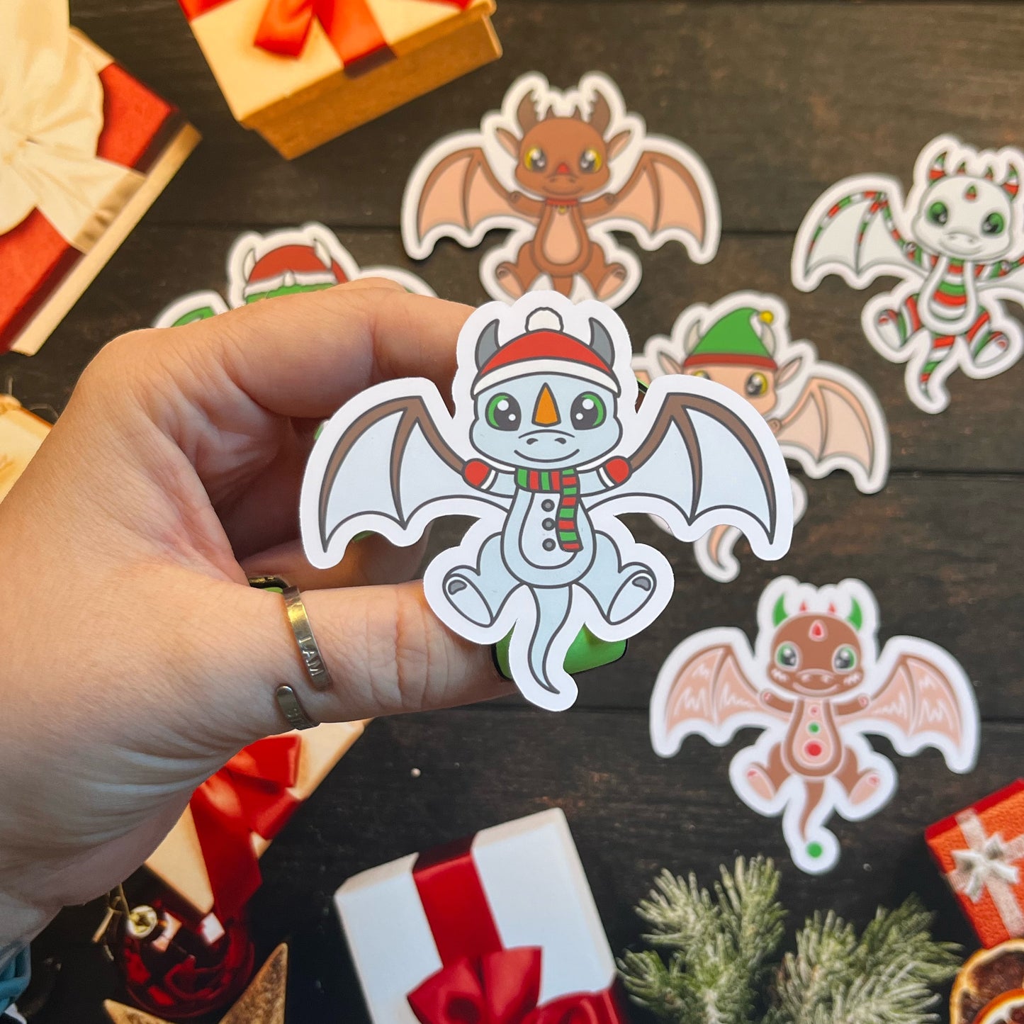 Christmas Dragon Sticker Pack