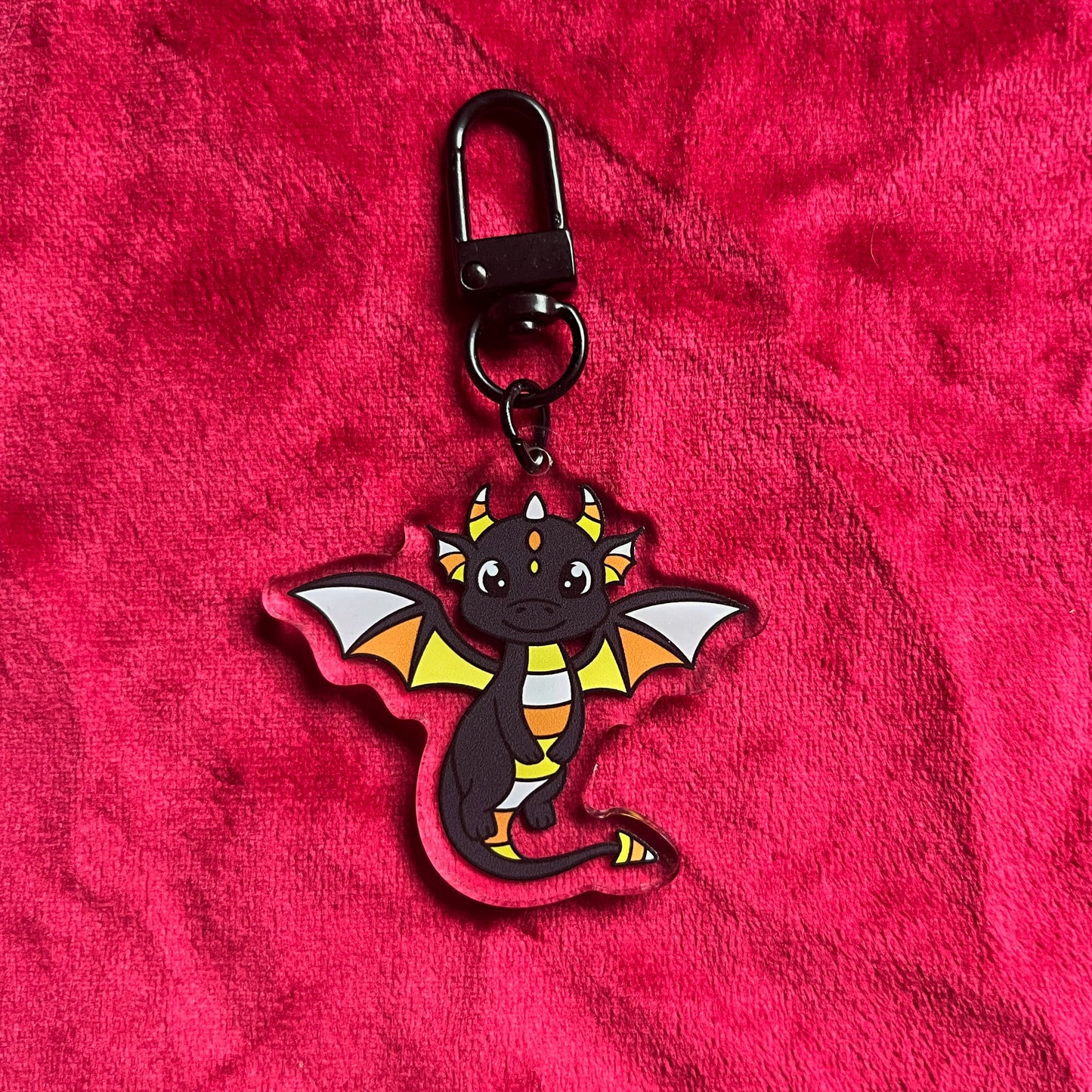 Halloween Dragon Acrylic Key Ring