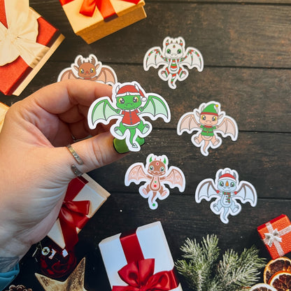 Christmas Dragon Sticker Pack