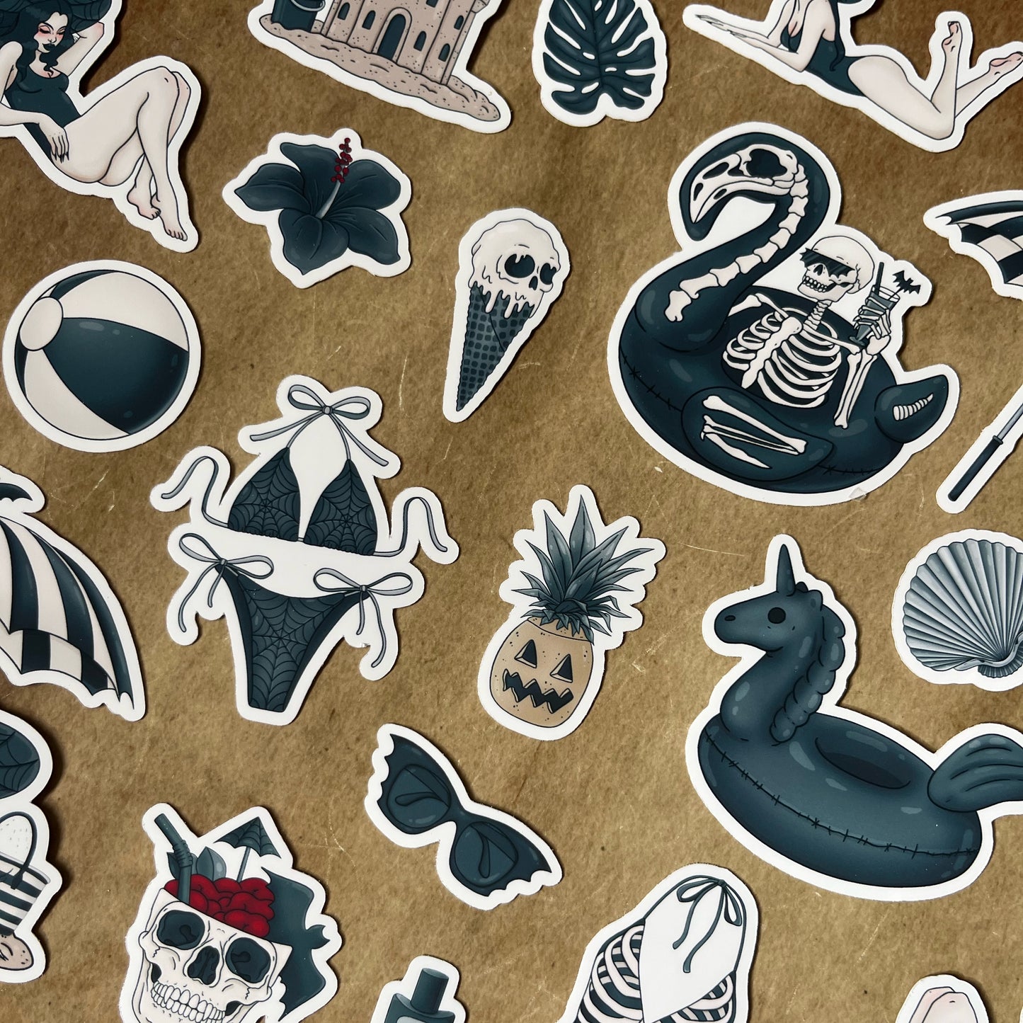 Goth on the Beach Sticker Pack