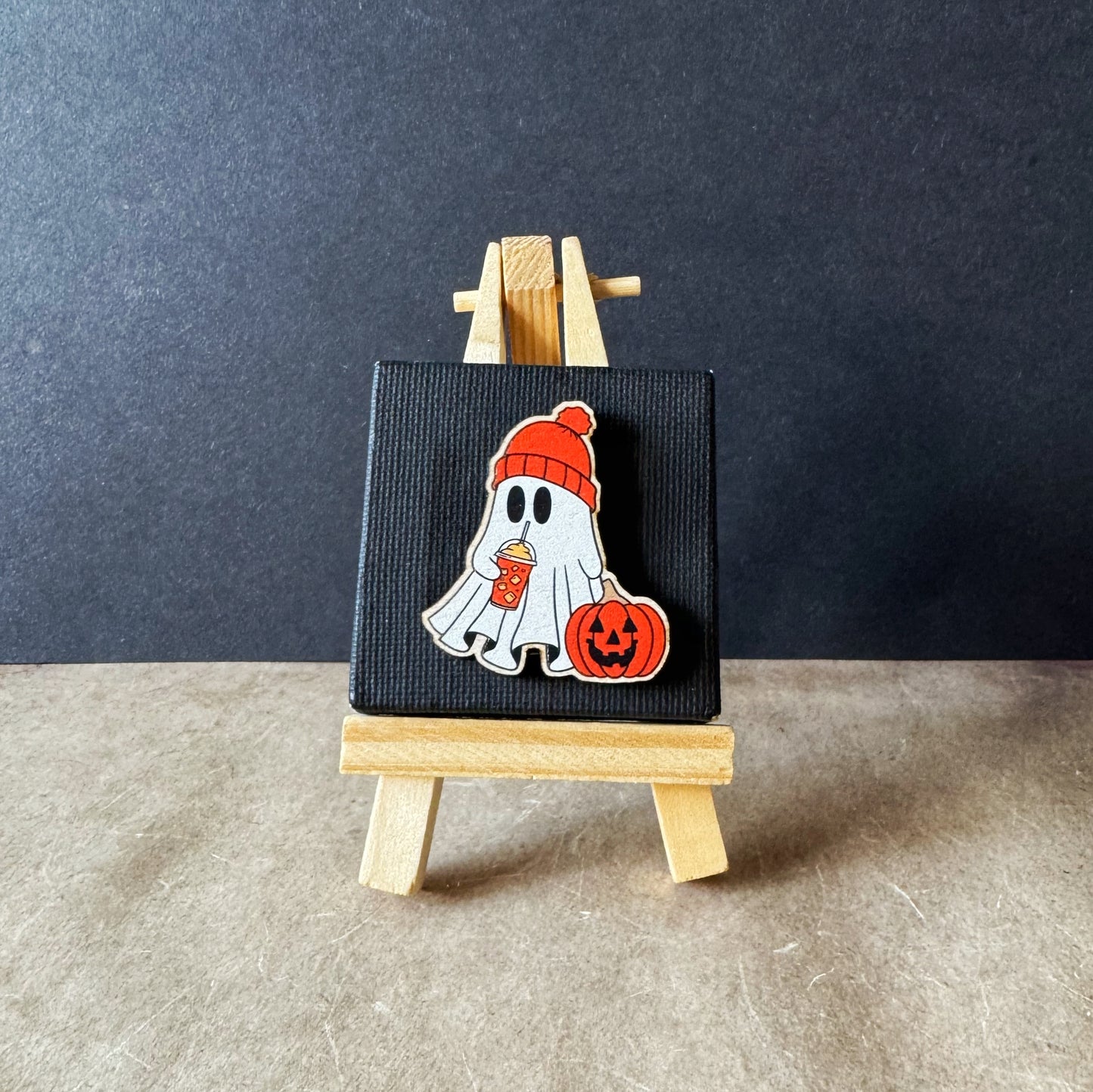 Autumn Ghost Wooden Pin