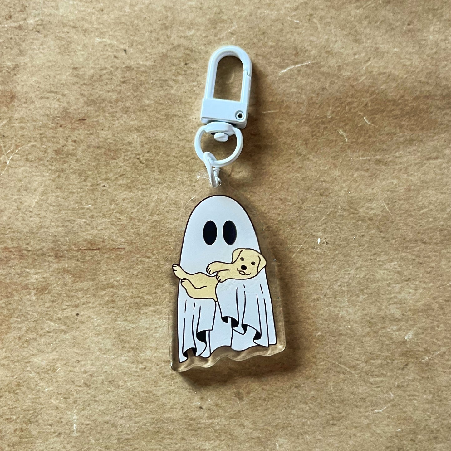 Ghost with Dog Keyring