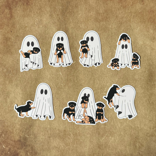 Ghosts with Dark Dogs Sticker Pack