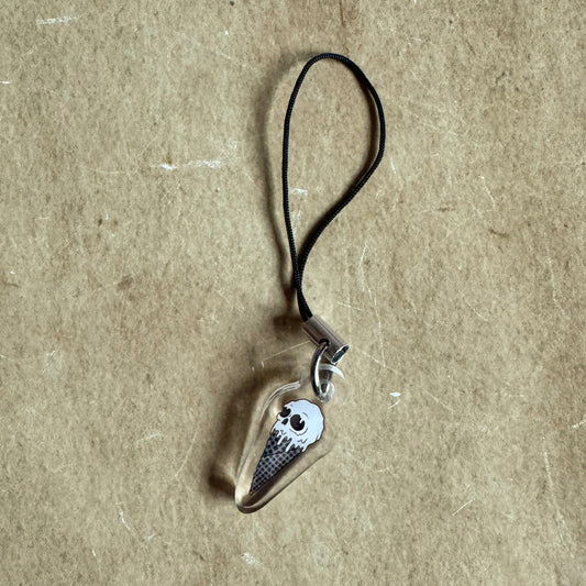 Double Sided Skull Ice Cream Charm