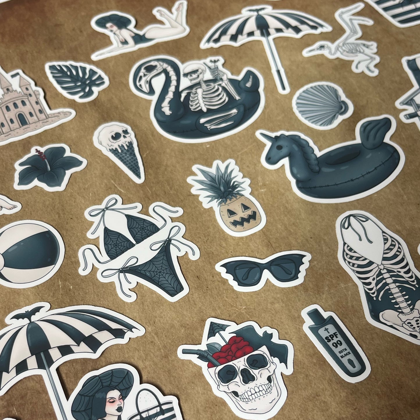 Goth on the Beach Sticker Pack