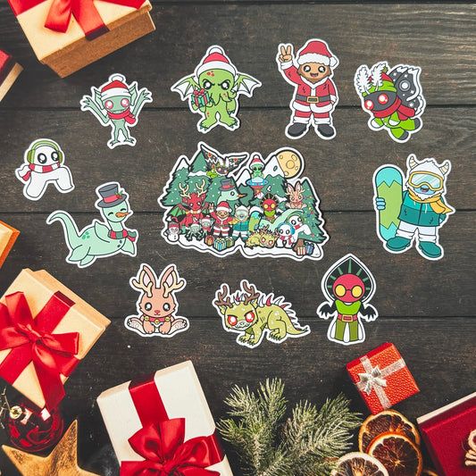 Christmas Cryptid Sticker Pack