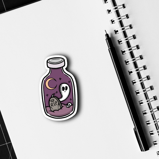 Ghost Bottle (Colour) Sticker