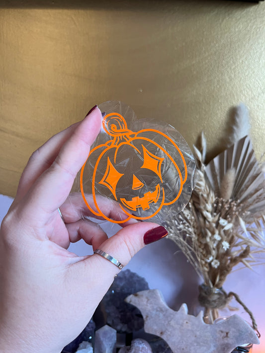 Diamond Eyed Pumpkin Suncatcher