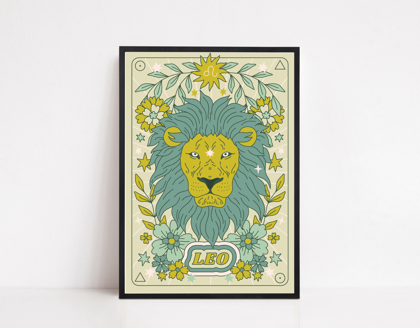 Groovy Green Astrology Art Print