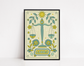 Groovy Green Astrology Art Print