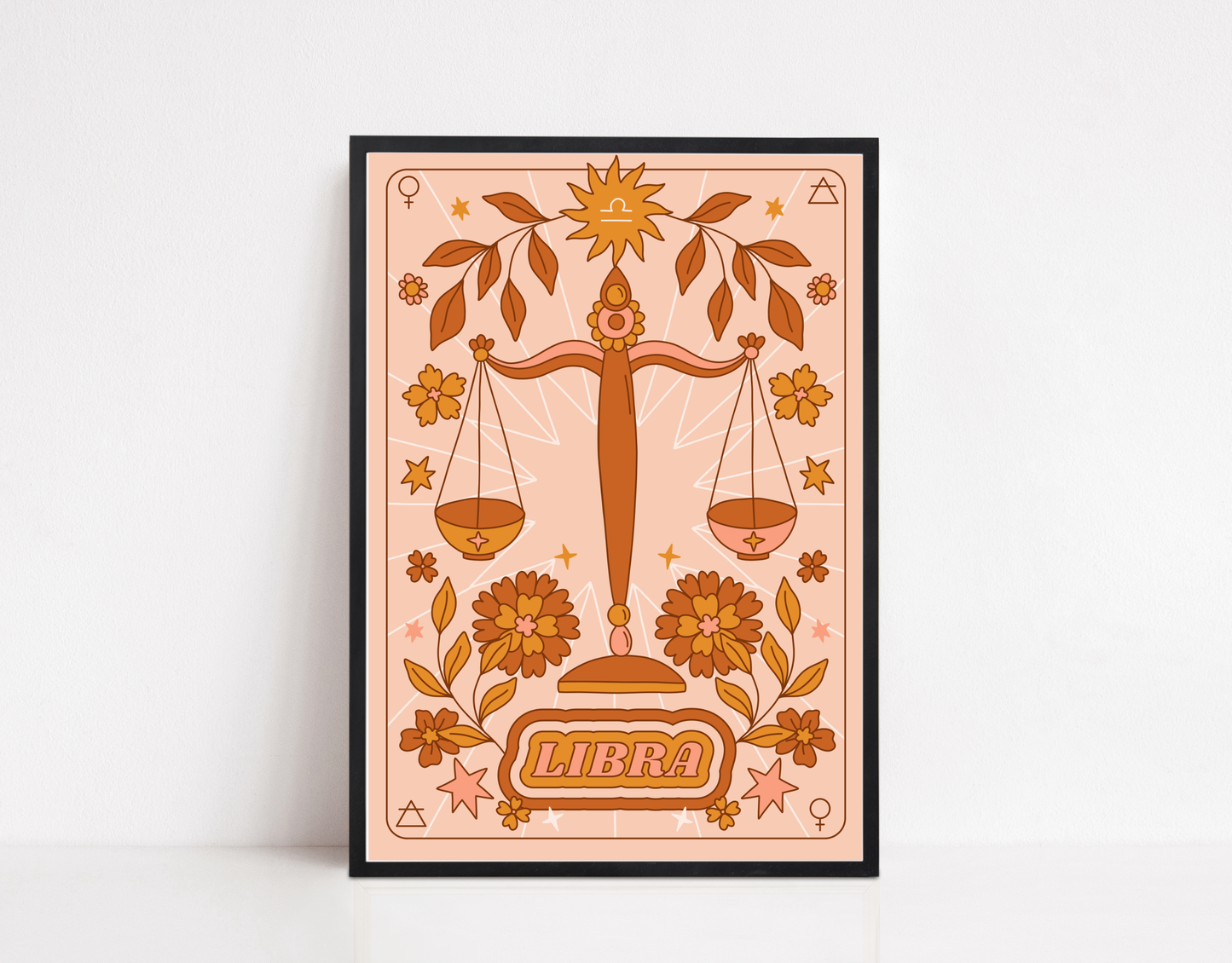 Groovy Pink Astrology Art Print