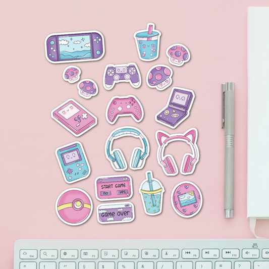 Cute Pastel Gamer Sticker Pack