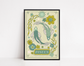 Groovy Green Astrology Art Print