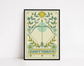 Groovy Green Astrology Art Print