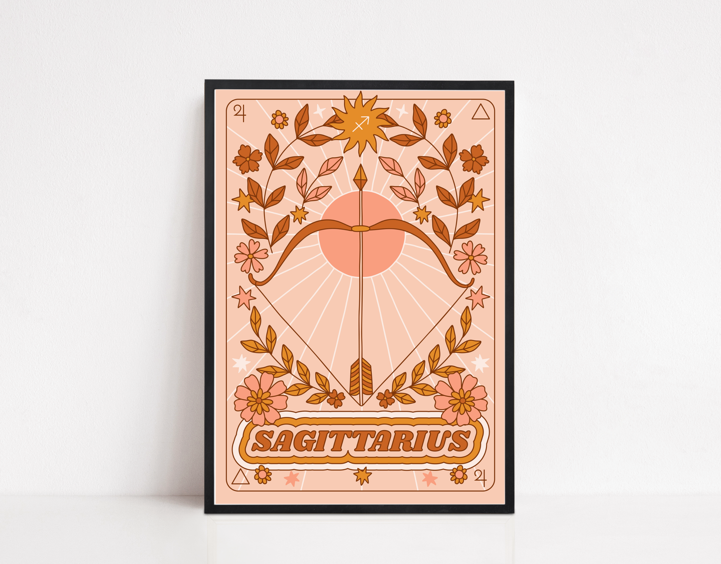 Groovy Pink Astrology Art Print