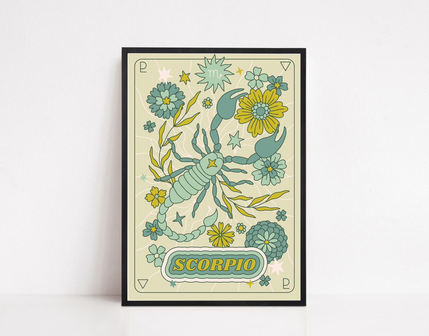 Groovy Green Astrology Art Print