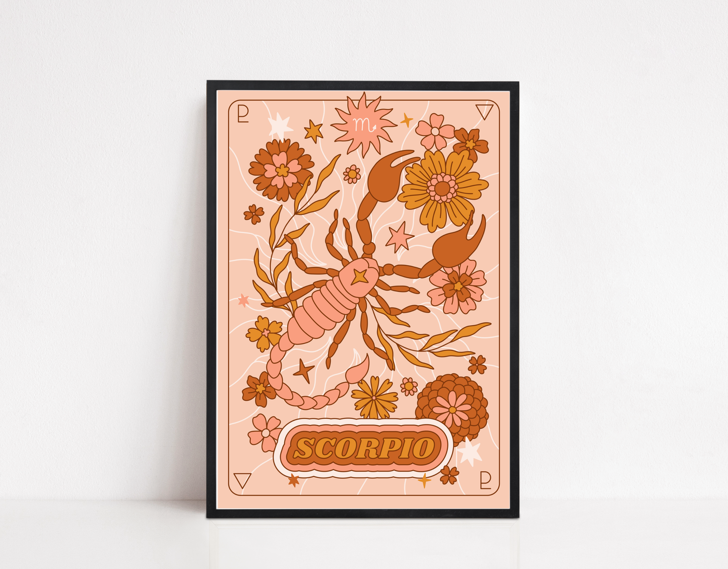 Groovy Pink Astrology Art Print