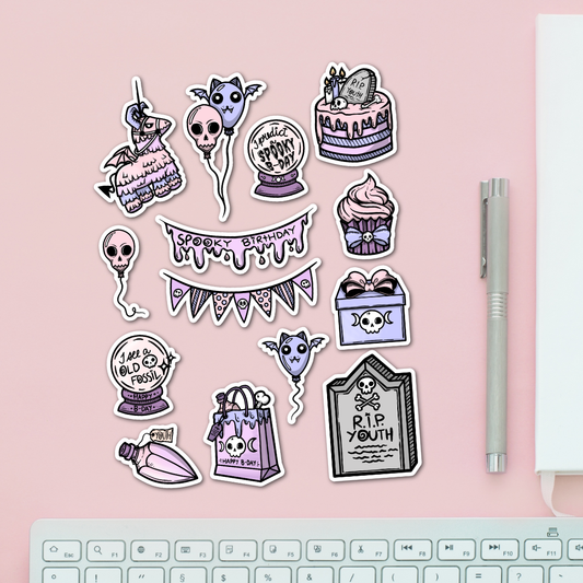 Spooky Birthday Sticker Pack