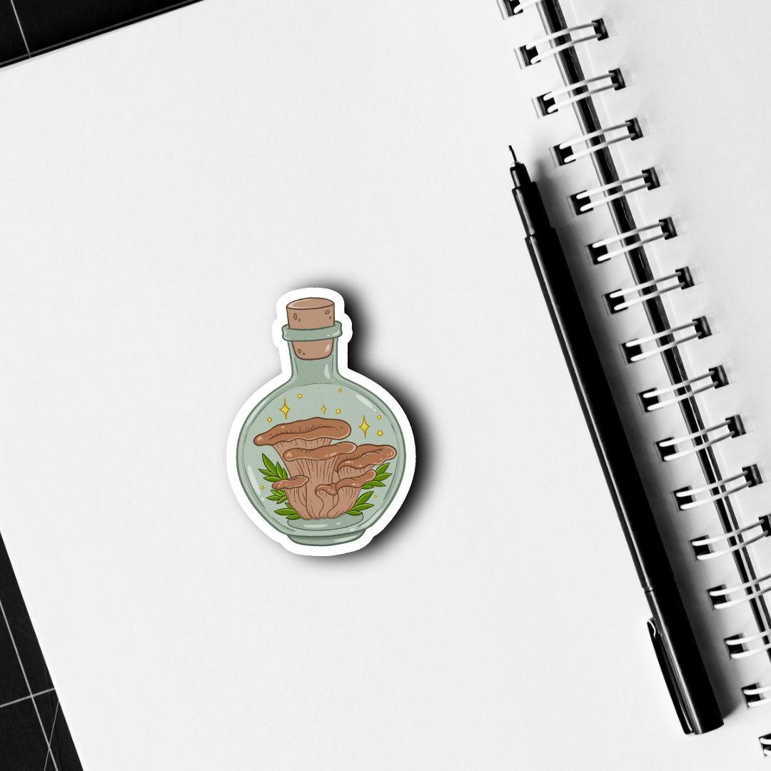 Mushroom Bottle Sticker