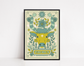 Groovy Green Astrology Art Print