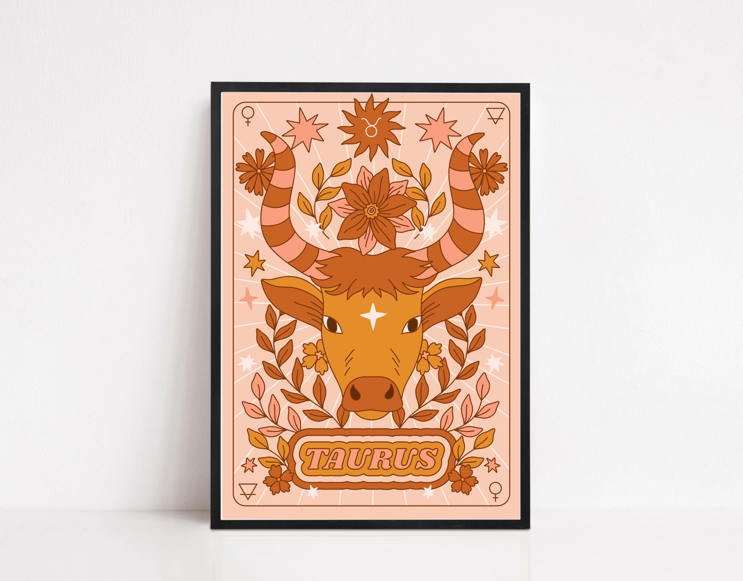 Groovy Pink Astrology Art Print