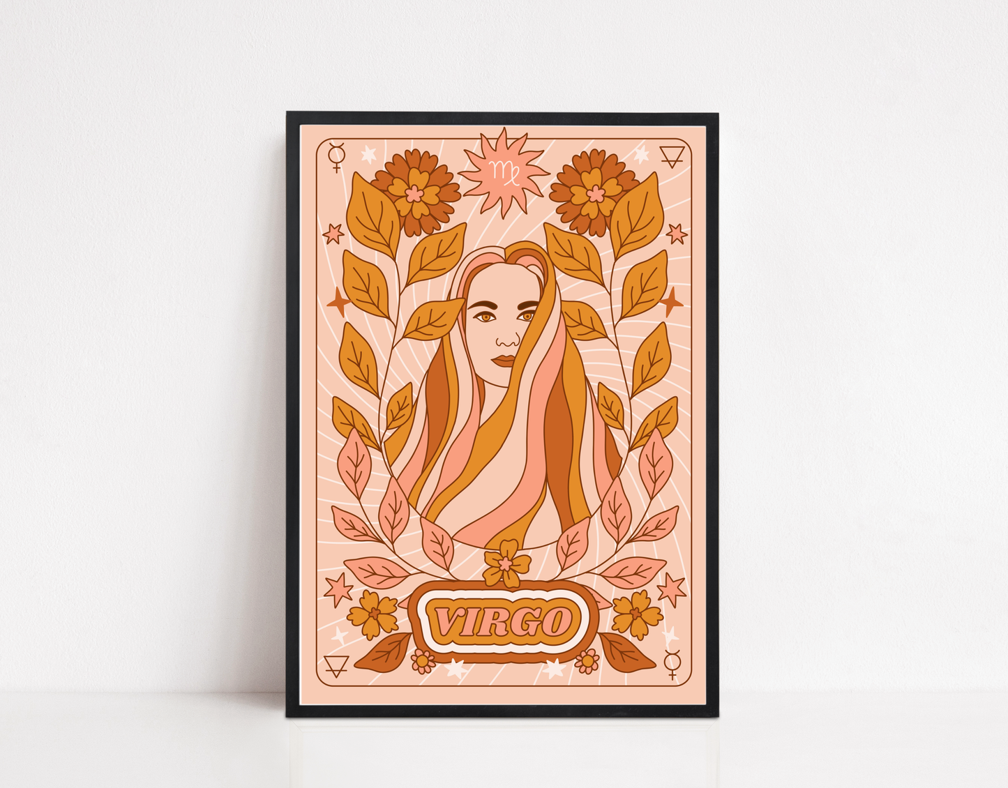 Groovy Pink Astrology Art Print