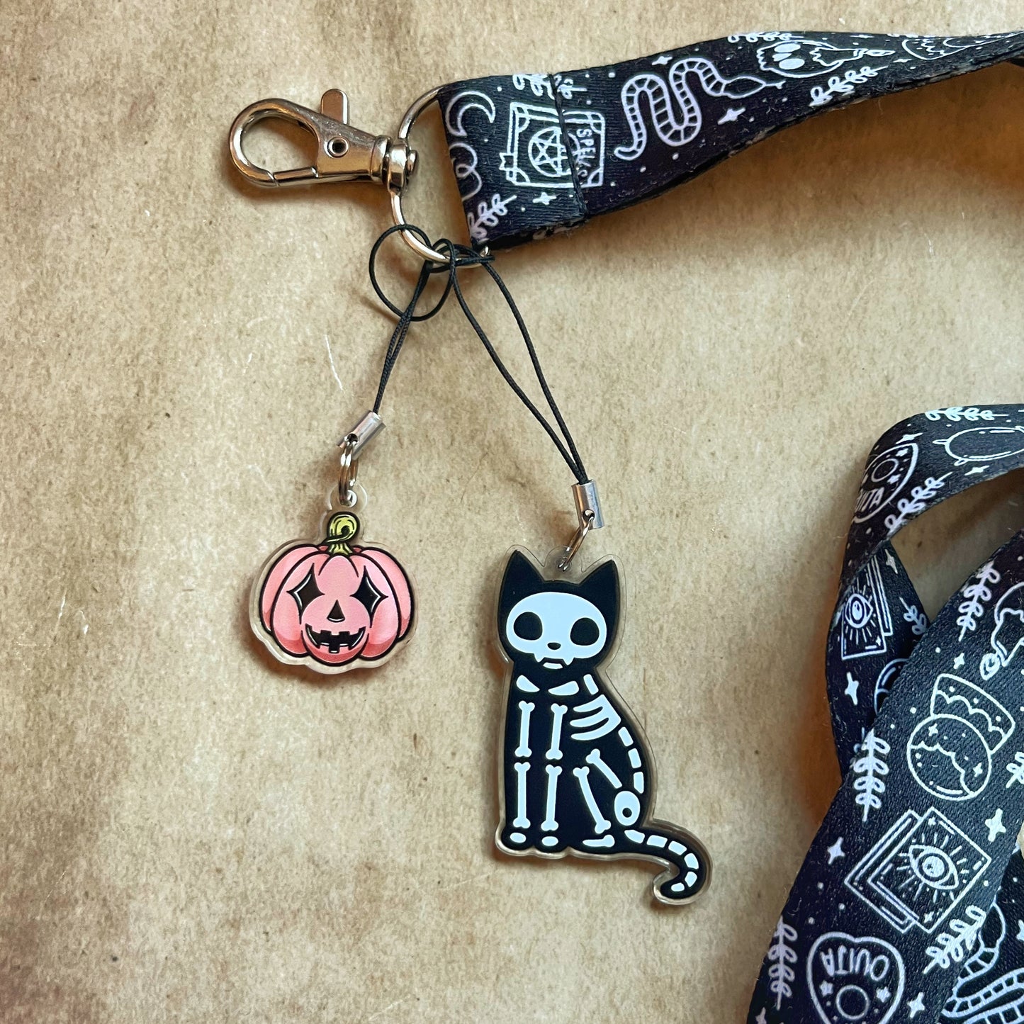 Double Sided Pumpkin Charm