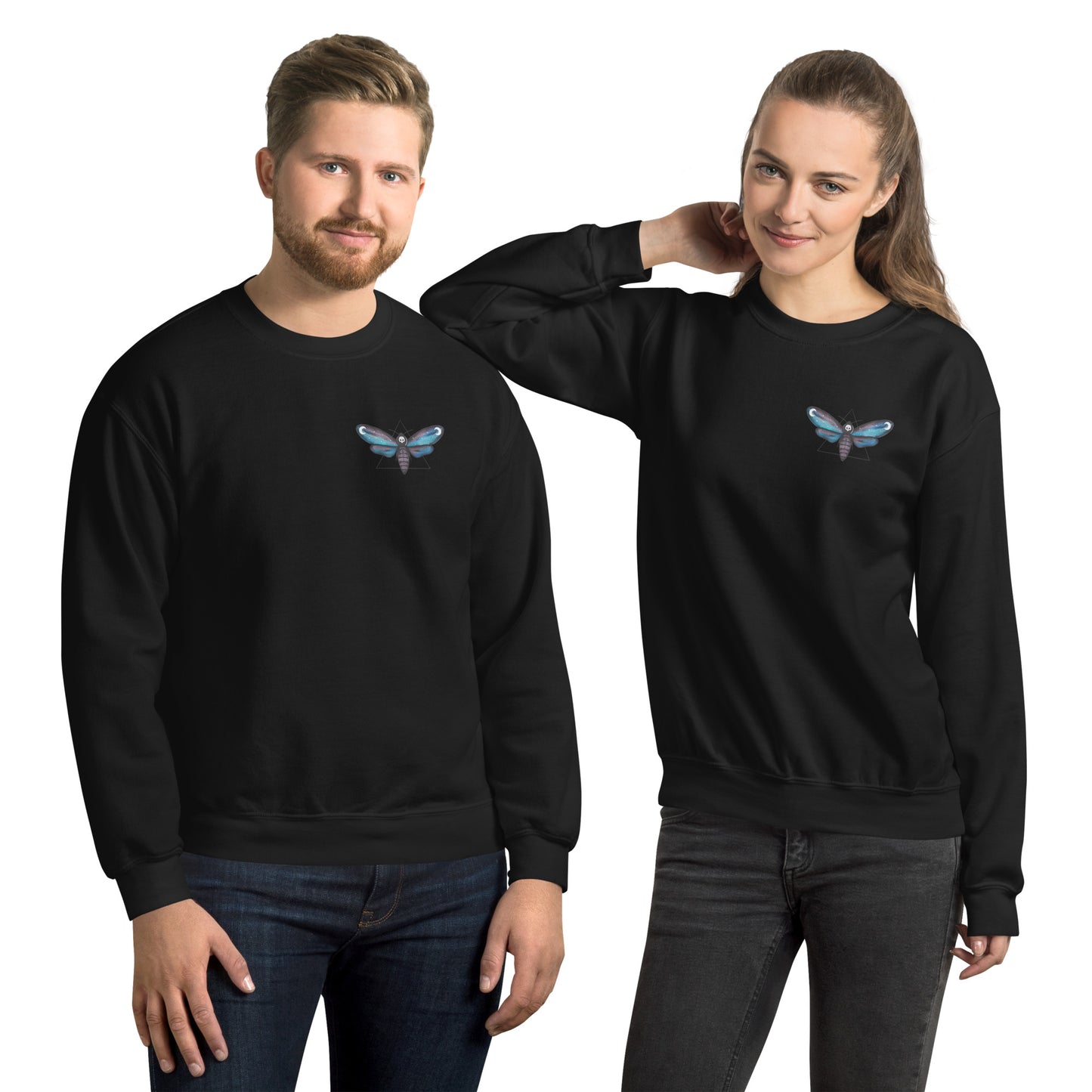 Midnight Moth Unisex Pocket Style Jumper